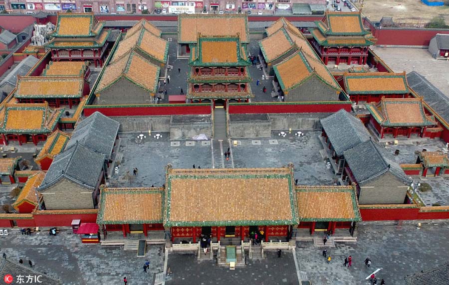 Aerial photos reveal Shenyang Imperial Palace after renovation