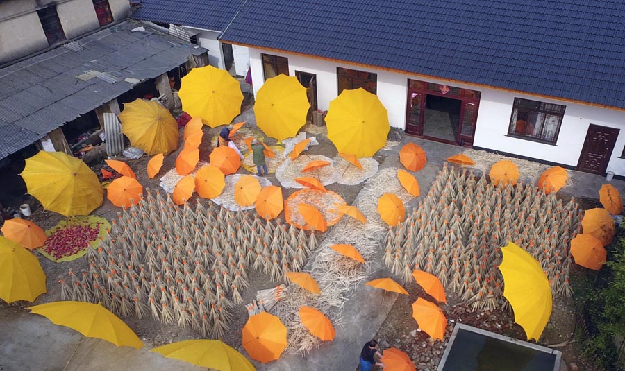 Beauty of traditional oilcloth umbrellas in Anhui