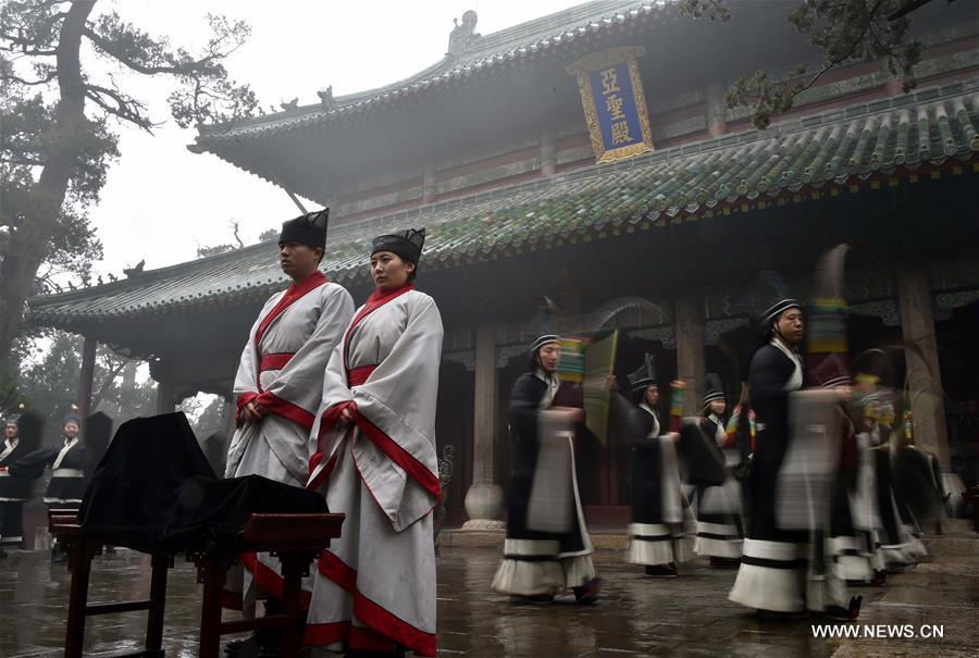 Sacrificial ceremony held to commemorate Mencius in Shandong