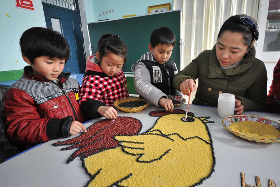 Chinese children celebrate Spring Festival in their own way