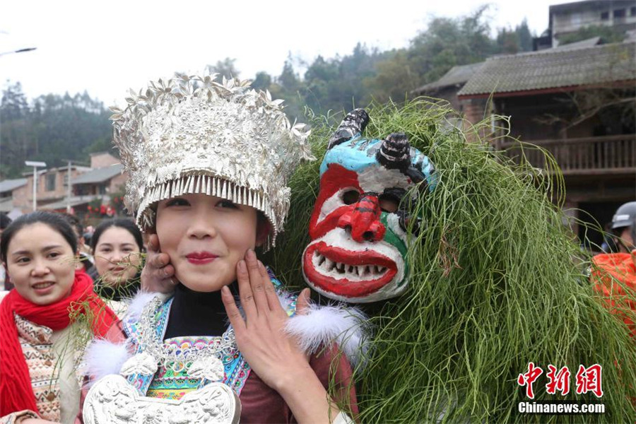 Miao people celebrate Manggao festival in S China