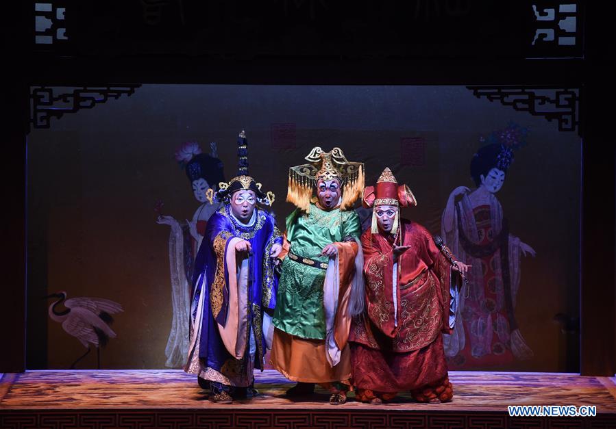 Actors perform opera Turandot in Beijing