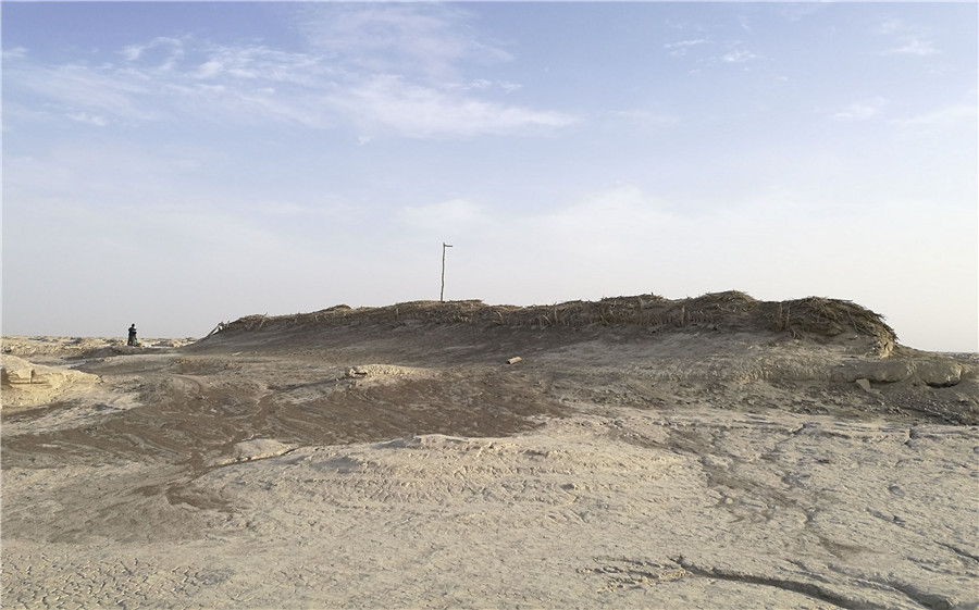 Ancient city wall ruins discovered in NW China's Xinjiang