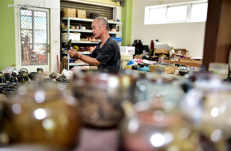 Red clay potteries with peculiar style made in China's Taiwan