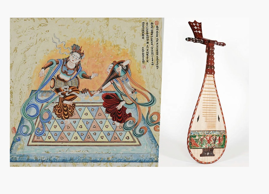 Music from heaven: Instruments in Dunhuang frescoes go on show in Beijing