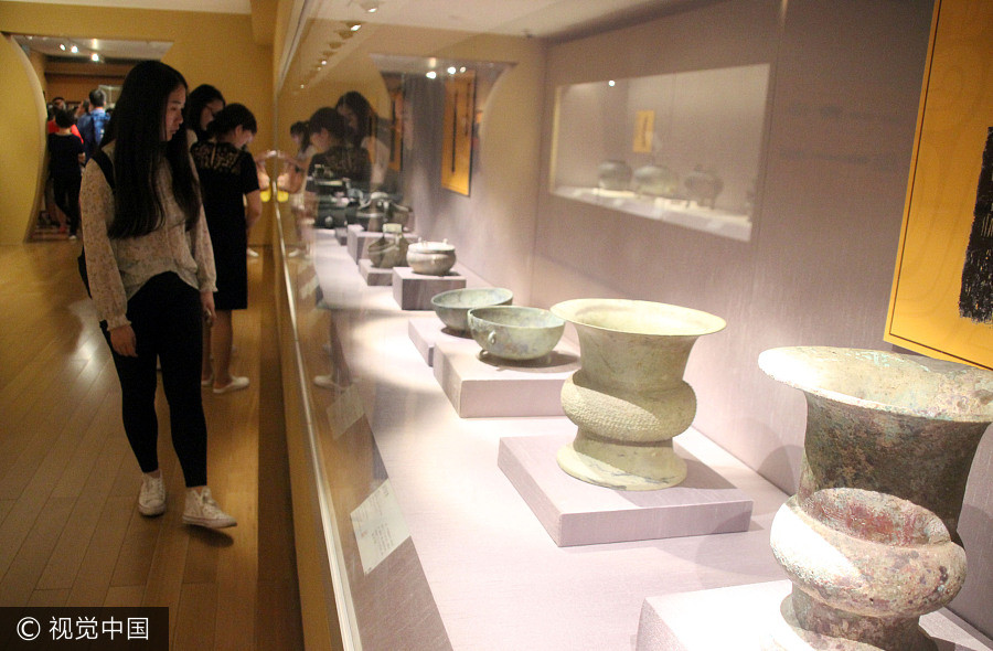 Ancient bronze ware on display in Suzhou