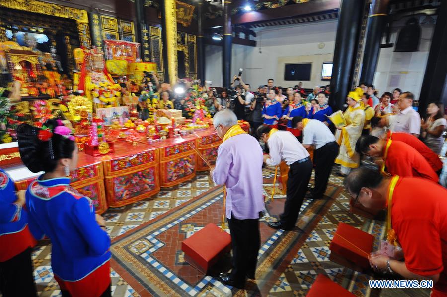 Singapore holds prayer ceremony for deity Mazu
