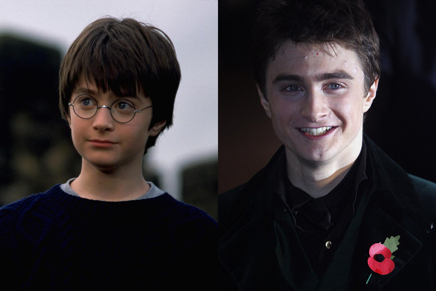 Now and then: Stars of Harry Potter