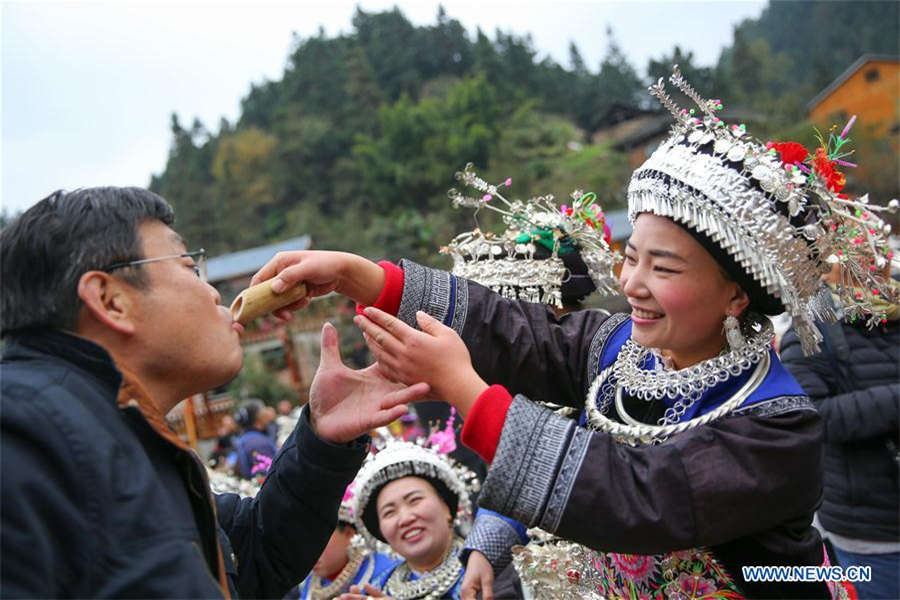 Miao people celebrates traditional New Year festival