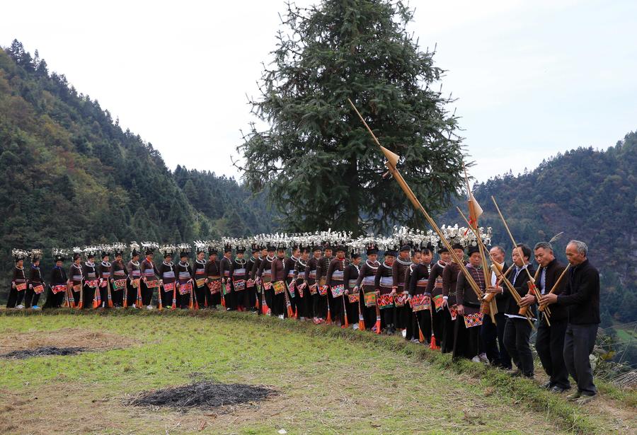 People of Miao ethnic group celebrate traditional New Year festival