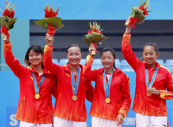 中国网球时隔24年再捧亚运女团金牌