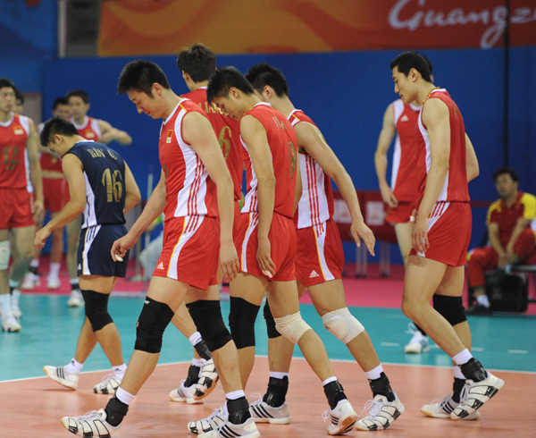 中国男排负于日本队 无缘亚运会四强