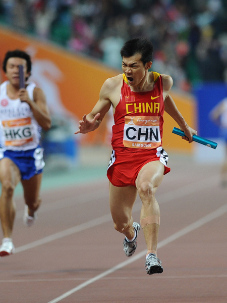 中国男队时隔20年再夺男子4×100米亚运金牌