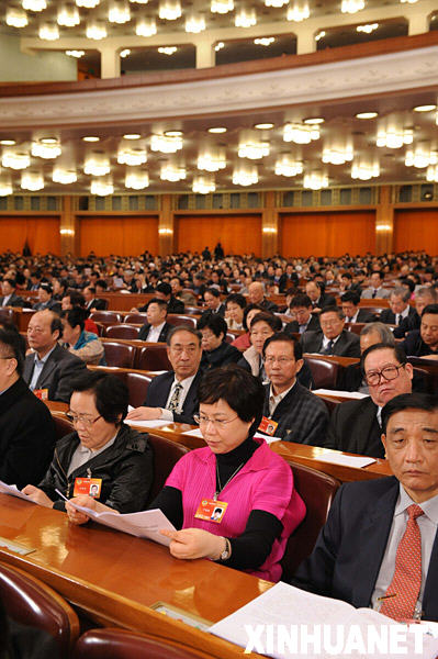 全国政协十一届三次会议举行第三次全体会议