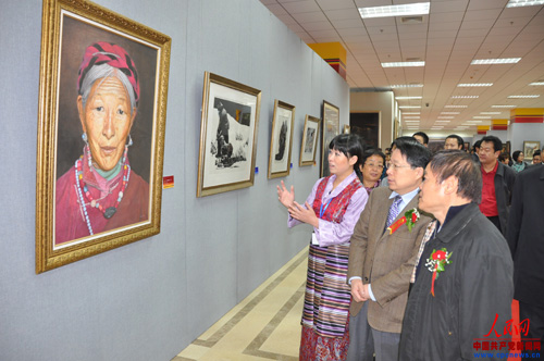 首届“和美西藏”美术大赛作品展在京开幕