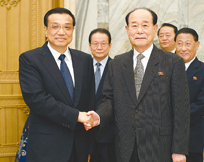 李克强会见金永南委员长