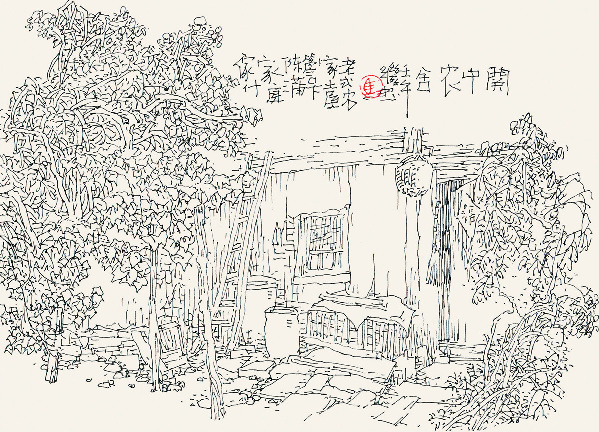 马继忠代表作品－关中农舍恋