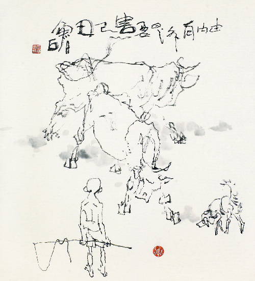 马继忠代表作品－面壁悟语之二