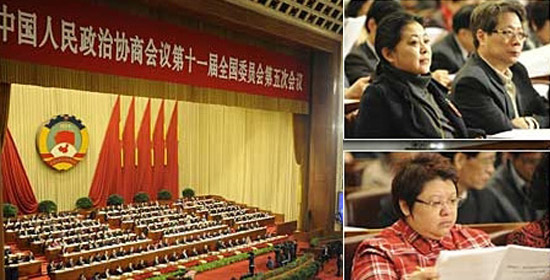 全国政协十一届五次会议举行第二次全体会议