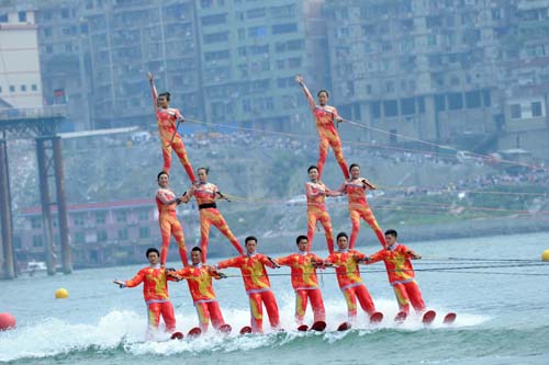 2012中美澳艺术滑水对抗赛彭水站开幕式精彩图集