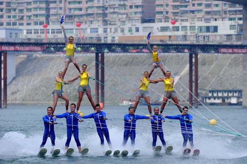 2012中美澳艺术滑水对抗赛彭水站开幕式精彩图集