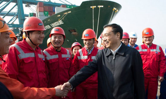 李克强在江苏上海考察