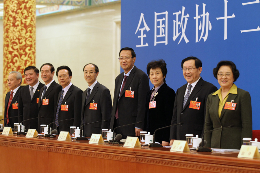 新一届民主党派中央和全国工商联九位主席集体亮相
