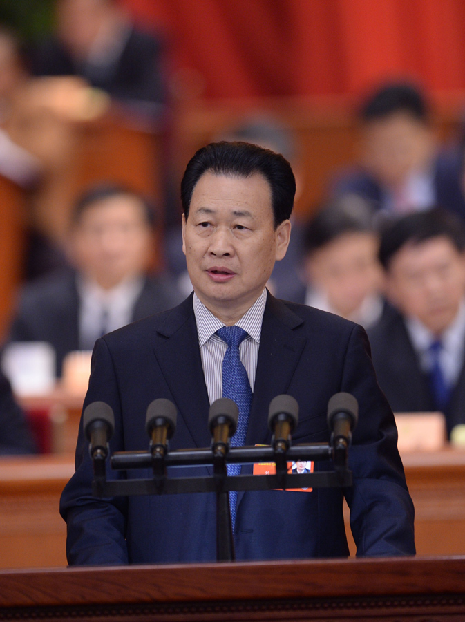 刘凡委员代表民革中央在大会上发言