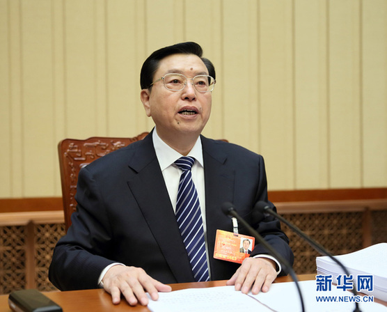 十二届全国人大一次会议主席团举行第三次会议