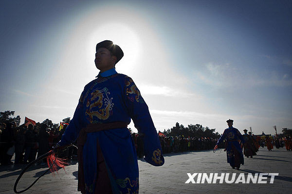 祈年殿前演天礼 丹陛桥上迎新春