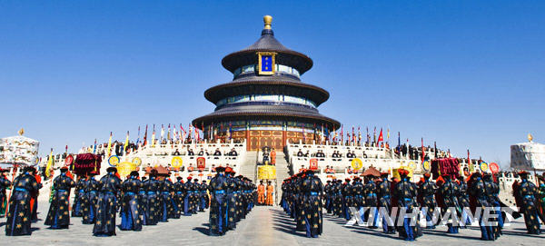 祈年殿前演天礼 丹陛桥上迎新春
