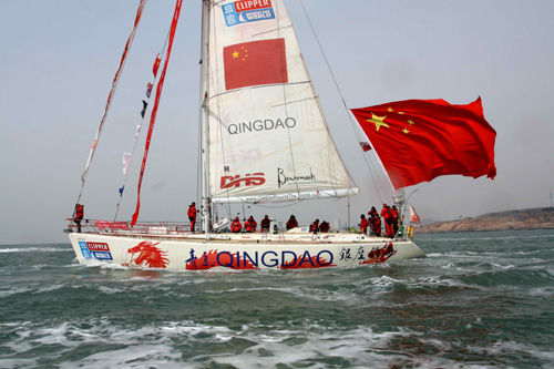 2009－2010克利伯环球帆船赛船队从青岛启航（图）