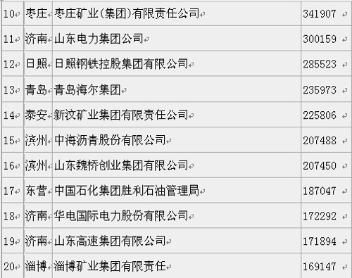 山东2009年纳税百强企业纳税1300余亿元