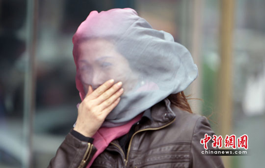 北方出现大风扬沙[组图]