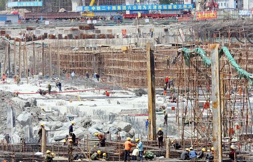 天津西站工程进入主体结构施工阶段