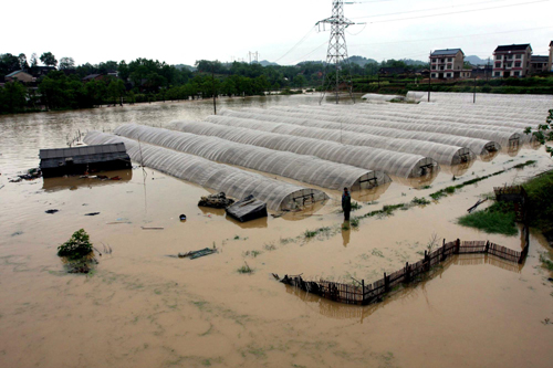 湖南娄底遭暴雨袭击