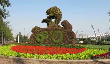 600万盆鲜花扮靓泉城济南（图）