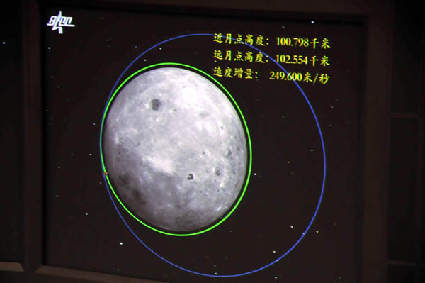 “嫦娥二号”第三次近月制动成功完成(组图)