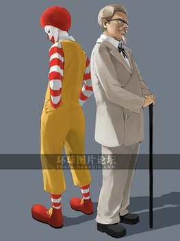 肯德基与麦当劳爆笑角逐