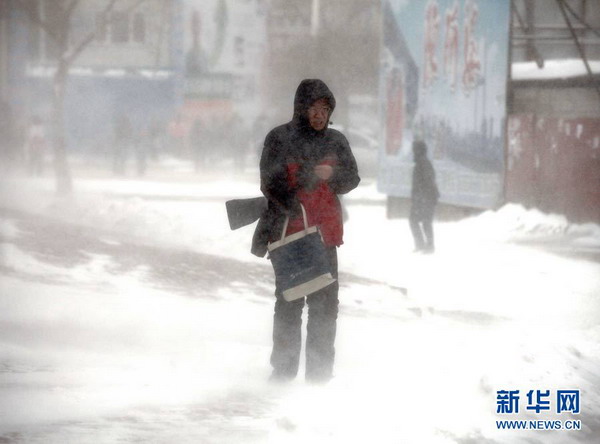 我国北方多个城市遭受暴雪袭击(图)