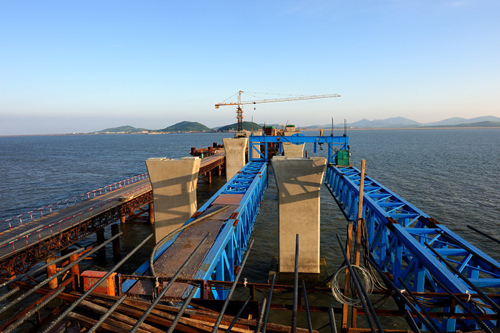 海阳-即墨跨海大桥建设顺利年底将通车(图)