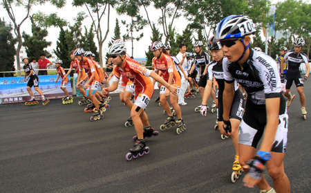 2011年中国(海阳)公路轮滑公开赛开赛