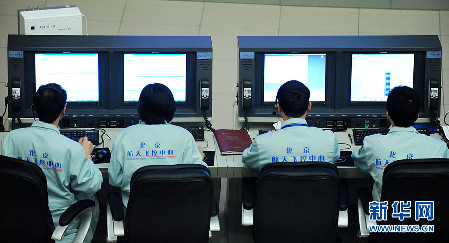 天宫一号发射前北京飞控中心倒计时