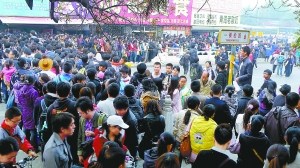 香山上周末游客排大队 本周进入红叶变色盛期