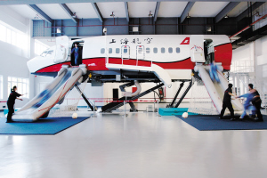 实拍上海航空乘务训练中心