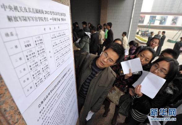 2012年度国家公务员考试开考