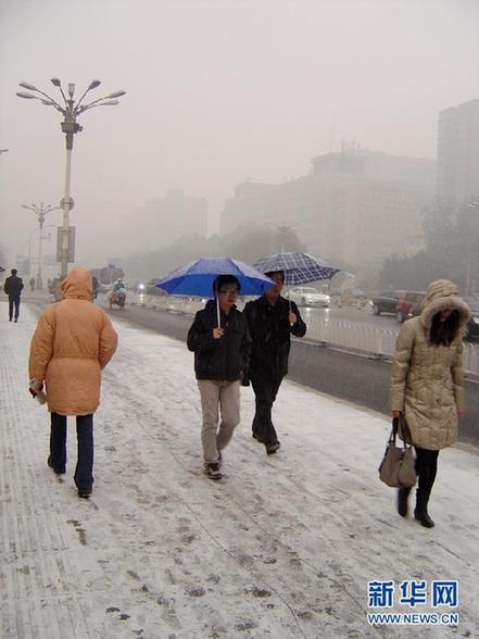 今冬初雪落京城