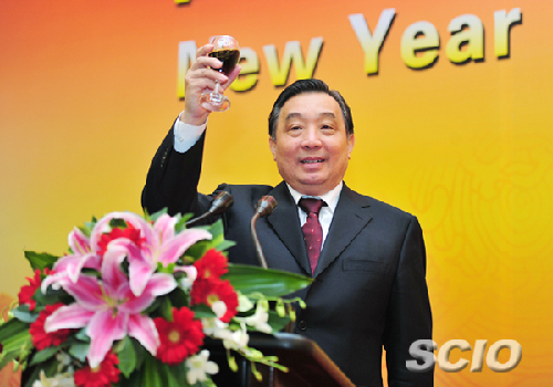 国新办举办新年招待会 更加积极有效传递中国信息