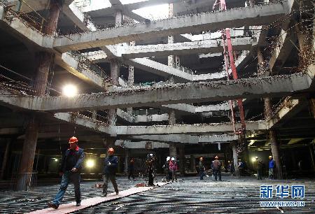 中国第一高楼地下结构工程完工