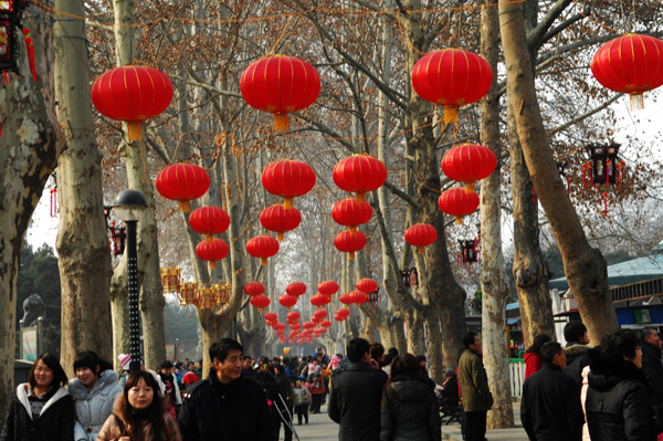 郑州:彩灯迎新春 游园增开心